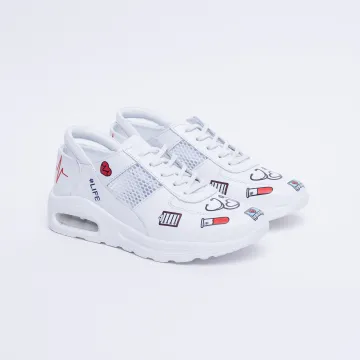 Genuine Leather Mesh Anatomical Air-Cushioned Sneakers